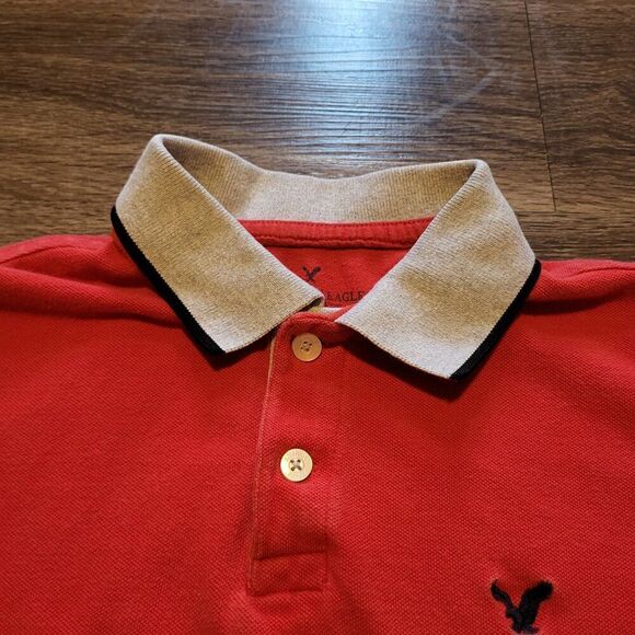 American Eagle Outfitters AEO Classic Fit Pique Polo Button Up Shirt Mens Medium - Picture 3 of 7